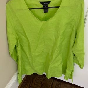Nwt Ali miles green linen shirt size m